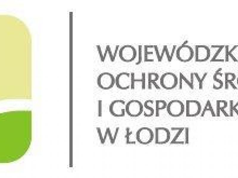 Na zdjęciu logo Wojewódzkiego Funduszu Ochrony Środowiska i Gospodarki Wodnej w Łodzi
