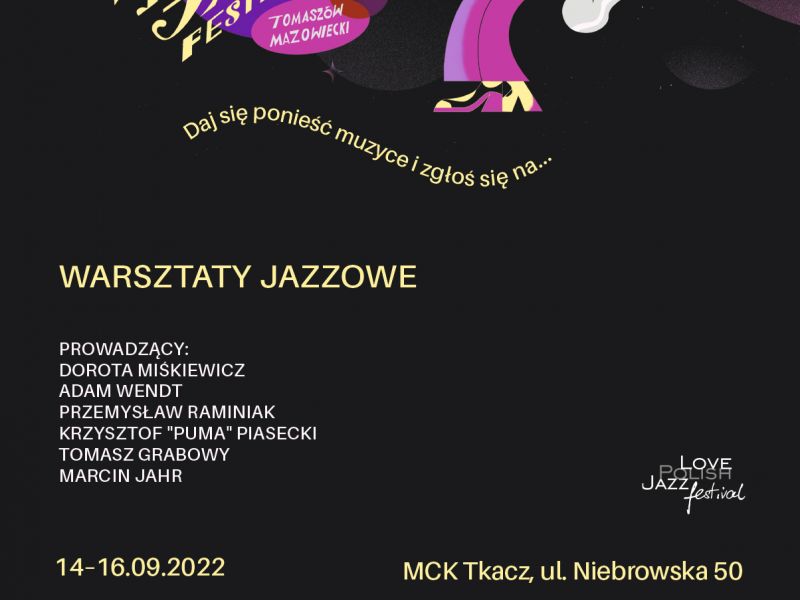 Na zdjęciu plakat Warsztatów jazzowych w MCK