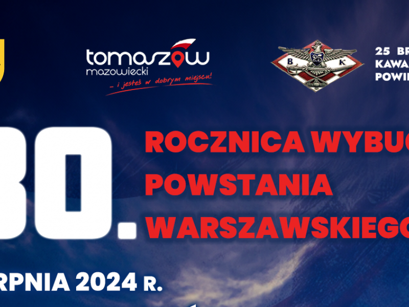 Baner 80. rocznicy wybuchu Powstania Warszawskiego